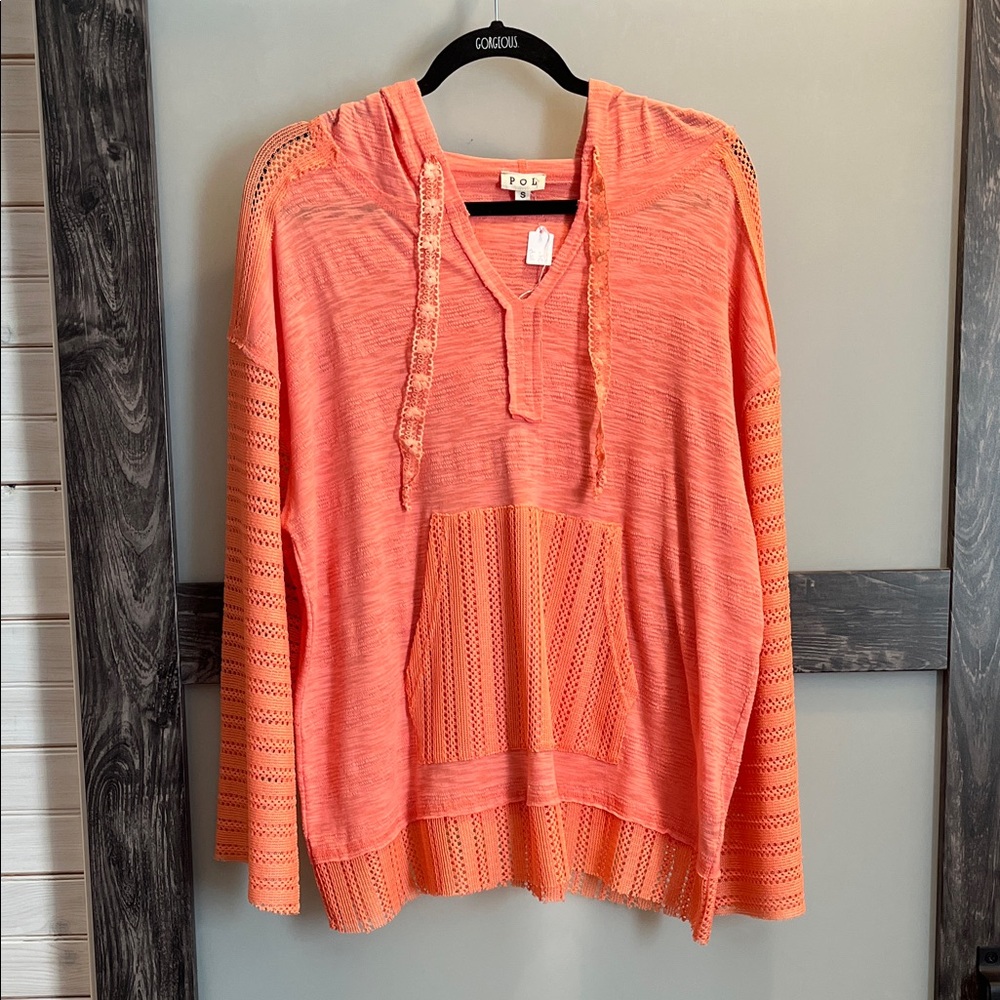 POL Coral Knit Top NWOT